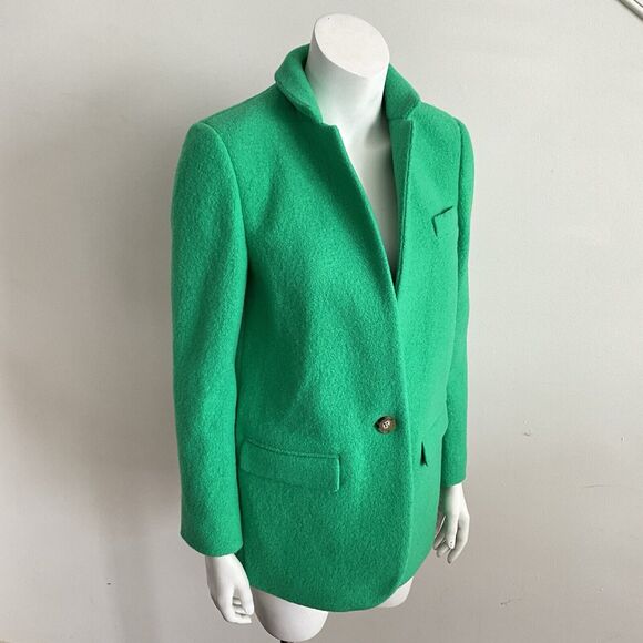 100% Italian Wool Double Faced Blazer J. CREW Green Leighton Jacket 2 - Picture 13 of 13